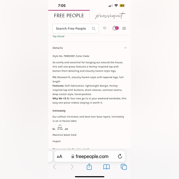 NWOT ⭐️FREE PEOPLE⭐️ INTIMATELY Pillow Talk Henley Romper In Ivory Size M - Picture 2 of 10